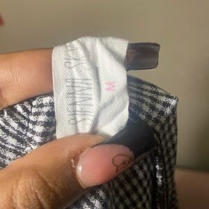 Black and white checkered high-waisted trousers #checkeredtrousers